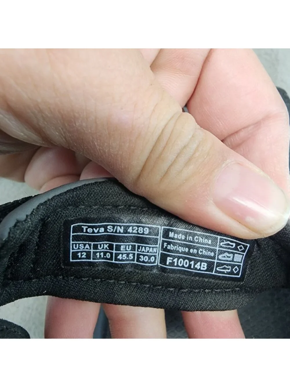 Teva Shoes Mens 12 Black Synthetic Minam Footbed Gorpcore Strappy Sandal *Read*